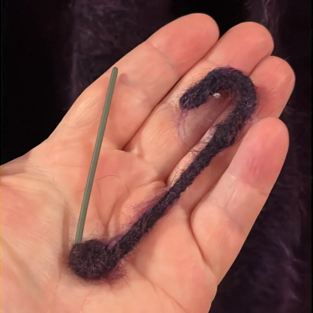 Eileen Fisher XS mohair, long royal purple sweater - Picture 6 of 8